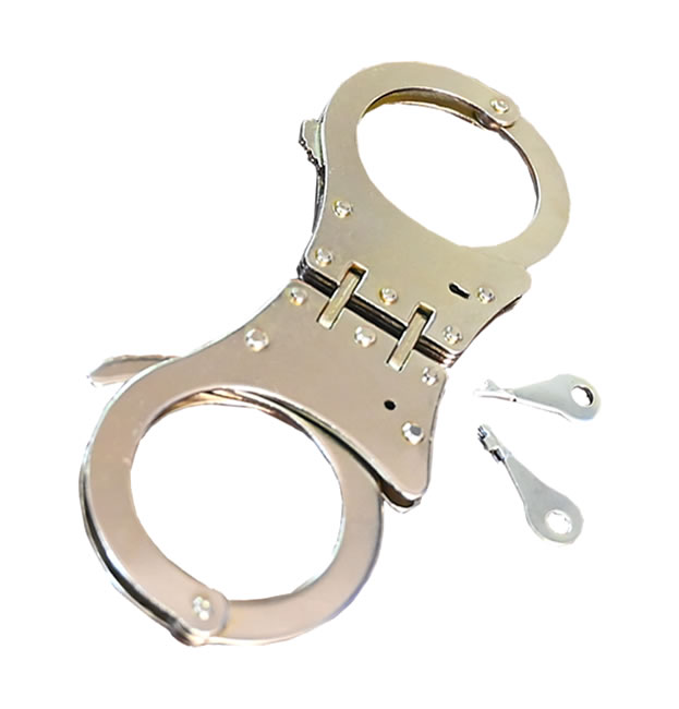 Handcuffs Double Lock Steel Metal - Image 2
